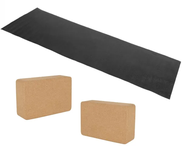 Odin Angebotspaket Yogamatte + 2 Kork-Yogablöcke